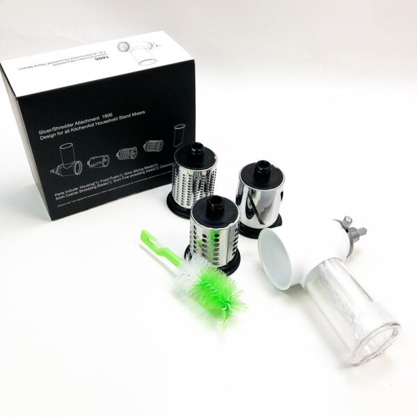 COFUN Meat Grinder Attachment & Vegetable Cutter for Kitchenaid Accessories, Metal Vegetable Cutter Meat Grinder Set Black