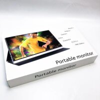 Portable Monitor, Tragbarer Monitor, 15,6 Zoll, IPS Bildschirm 1080 x 1920 Full HD mit HDMI Typ-C USB-C Anschluß für Laptop, MacBook Pro, Raspberry Pi, Xbox, PS4 mit Schutzhülle (15.6Zoll)