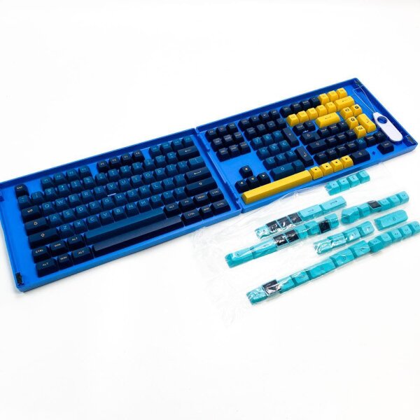 Akko Macaw Tastatur Tastenkappen 199 Tasten ASA Profile PBT Double-Shot Full Keycap Set für Mechanische Tastaturen mit Sammelbox