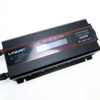 LVYUAN Spannungswandler 12V 230V 1000W / 2000W Wechselrichter LCD mit 2 USB