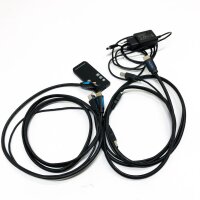 TESmart 2 Port HDMI KVM Switch 4K 3840x2160@60Hz 4:4:4 mit Tastatur und Maus Pass-Through 2 Stück 1,5m KVM Kabeln unterstützt USB 2.0 Geräte Steuerung von bis zu 2 Computern/Servern/DVRs-schwarz, ohne OVP