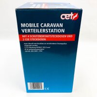 Mobile Caravan distribution station CET with 4 protective contact sockets and 2 CEE sockets