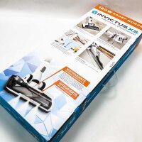 Genius Invictus X5 Akku-Staubsauger, kabelloser 2-in-1-Staubsauger mit 180 Watt Saugleistung und integrierten LED-Spotlights, Lithium-Ionen-Akku (30 Minuten), Silber