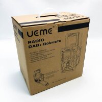 UEME Baustellenradio Robustes DAB+ FM Radio mit Bluetooth,Ladestation und Aux Anschluss DB-1005 (Gelb-Schwarz)