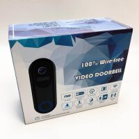 WLAN Video Türklingel mit Kamera, 2K Klingel mit Kamera Kabellos und Gong, 10000mAh Akku, Erkennung von Humanoiden, Sofortiger Alarm, 2-Wege-Audio, 32G SD-Karte enthalten, Einfache Installation, IP66