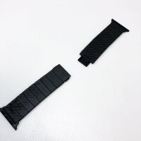 pitaka Carbon Armband kompatibel mit Apple Watch Series 7/6/SE/5/4/3/2/1 38mm/40mm/41mm, 100% aus Kohlefaser einstellbar Uhrenarmband, minimalistisch Ersatzarmband mit magnetisch Verschluss - Modern