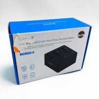 ORICO USB 3.0 zu SATA Offline Klon Festplatten Dockingstation, Dualschacht Festplattengehäuse für 2,5 und 3,5 Zoll SATA HDD/SSD bis zu 2X 12TB mit 12V 3A Netzteil (Werkzeugfrei) hat Kratzer