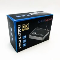 DIGITNOW! 4K 60Hz HDMI Video Capture Card, USB 3.0 mit Mikrofon und Kopfhörer HDMI Loop-Out, Aufnahmeauflösung bis zu 4K im hochwertigsten NV12-Format,für Live-Übertragung, DSLR, Camcorder, Action Cam ohne HDMI Kabel