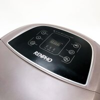 Renpho Fussbad with massage function, 6 motorized Shiatsu massage rolls, foot bath spa with powerful sparkling nozzles and infrared heating, adjustable time and temperature, for family use