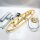 Pendelleuchte Hängeleuchte Starnberg 90cm mit funkelnden Kristallstäben Gold