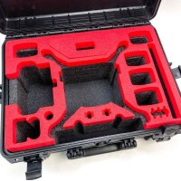 Profi Transportkoffer, Koffer für DJI Phantom 4 Pro/Pro+/V1.0/2.0/ADV/ADV+/Obsidian (mit und ohne Display), Platz für 6 Akkus + viel Zubehör, wasserdichter Outdoor Case IP67, Made in Germany