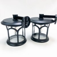 Solar LED Wandleuchte Wandlampe Außen, Solar Wandstrahler Außenbeleuchtung Wand Solarleuchten mit Bewegungsmelder, 3 Modi, Wasserdicht IP65, Solar Wandleuchte für Veranda, Garage, Fassaden(2 PCS)