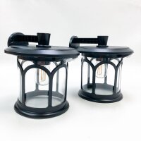 Solar LED Wandleuchte Wandlampe Außen, Solar Wandstrahler Außenbeleuchtung Wand Solarleuchten mit Bewegungsmelder, 3 Modi, Wasserdicht IP65, Solar Wandleuchte für Veranda, Garage, Fassaden(2 PCS)
