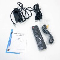 Mini Beamer mit WLAN Tragbarer Projektor für das Heim-Smartphone mit HDMI-USB-AV-Schnittstellen, Tragetasche, Kinder und Erwachsene