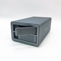 Yottamaster Externes 2 Bay Festplattengehäuse für 2,5"/3,5" SATA Festplatten, Aluminium USB 3.0 HDD Gehäuse 5Gbps, 40 mm Lüfter, UASP Supported, EU Plug, [Festplatten Nicht enthalten]-FS2U3