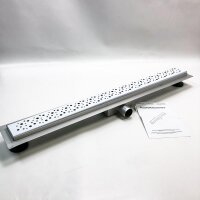 Vilstein shower channel 80cm, stainless steel floor drain...