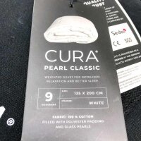 Cura pearl classic weight ceiling 135x200 9kg - anti -stress therapy blanket - heavy blanket for deep sleep and better relaxation - heavy bedspread made of 100% cotton - heavy weighted blanket