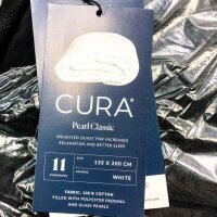 Cura pearl classic weight ceiling 135x200 11kg - anti -stress therapy blanket - heavy blanket for deep sleep and better relaxation - heavy bedspread made of 100% cotton - heavy weighted blanket