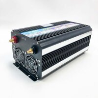 Yinleader Spannungswandler 3000W/6000W 12V 230V modifizierter Sinus Wechselrichter Power Inverter mit 2 Steckdose 1 USB und LED-Display, für Auto, Boot, Camping (drahtlose Fernbedienung) ohne Stecker und Klammern