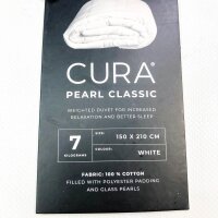 Cura pearl classic complained duvet 150 x 210 cm 11 kg-therapeutic anti-stress ceiling-heavy weight for deep sleep and better relaxation-100 % cotton-heavy weighted blanket