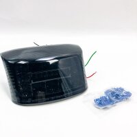B1 - Black LED motorcycle taillight, integrated...