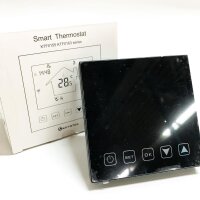 KETOTEK Smart Thermostat WiFi für Wasser/Gas Boiler 3A Kompatibel mit Alexa Echo/Google Home/Tuya, Programmierbar Raumthermostate mit Sprach und APP Steuerung Schwarz, ohne Kabel