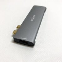 USB C Hub Adapter für MacBook Air M1 MacBook Pro 2020/2019/2018 13 15 16 Zoll, 7 in 2 Mac USB HDMI Zubehör USBC Adapter 4K HDMI, 2 USB 3.0, SD/TF-Karte. hunderbolt 3 & USB C