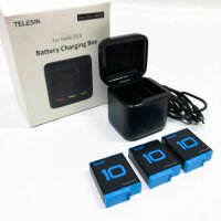 Telesine triple charger and battery memory box with 3...