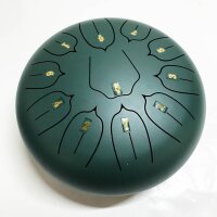 Tongue drum 12 "11 tones, dark green, without OVP