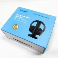 Rybozen TV Funkkopfhörer, Over-Ear Kabellose Kopfhörer mit 2.4GHz Digitales Ladestation für Fernseher HiFi DVD, Sender mit Optisches und Aux Port