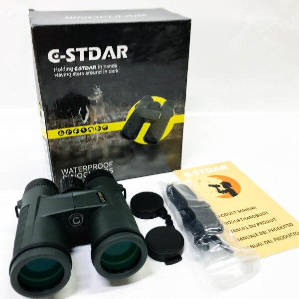 C-STDAR Fernglas für Erwachsene, 10x42 High Power Compact Fernglas für Vogelbeobachtung