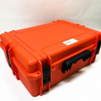 TomCase Wasserdichter Outdoor Koffer bruchfester Hartschalenkoffer mit konfigurierbarem Rasterschaumstoff/Würfelschaumstoff (Orange)