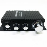 Mini Bluetooth Audio Verstärker Empfänger Stereo Endstufe Remote USB Music Player mit Netzteil