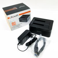 Alxum Festplatten Dockingstation, USB C Dual Bay USB 3.0...