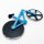 Asdirne Pizzaschneider, Fahrrad-Pizzaschneider, Rad mit Antihaftbeschichtung, Edelstahl, super scharfe Klingen, Neuheit Geschenk, 19 cm, Blau