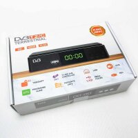 Dcolor Decoder DVB-T2/C H.265 HEVC 10Bit Digitaler Terrestre HDMI SCART HD 1080P für alle kostenlosen TV-Kanäle Unterstützt Multimedia PVR USB WiFi [2in1 Universal-Fernbedienung]