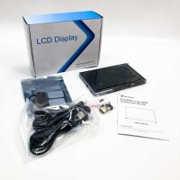 Für Raspberry Pi, ELECROW Raspberry Pi Touchscreen 7 Zoll 1024 × 600 Touchscreen Monitor mit Lautsprechern, kompatibel mit Raspberry Pi, Jetson Nano, Banana Pi, BB Black, Laptop, Spielkonsolen #1, Ohne Zubehör, nur Monitor!