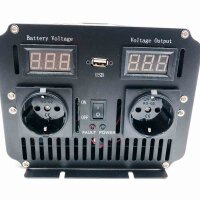 Inverter 12V 230V 4000W /8000W voltage converter with wireless remote control, 2 socket 1 USB and LED display