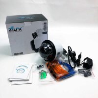 Zilnk PTZ IP Dome Camera Outdoor, surveillance camera WLAN outside, 1080p swing/tilt/5-fold optical zoom, IR-Nachtsich, IP65 waterproof, motion detector, support of 64GB SD cards
