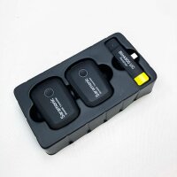 Saramonic B6 2,4 GHz Ultrakompaktes drahtloses Lavalier-Mikrofonsystem 2 Sender 1 Empfänger Plug & Play USB-C-Empfänger für Android-Geräte, EU-BLINK500-B6, Schwarz