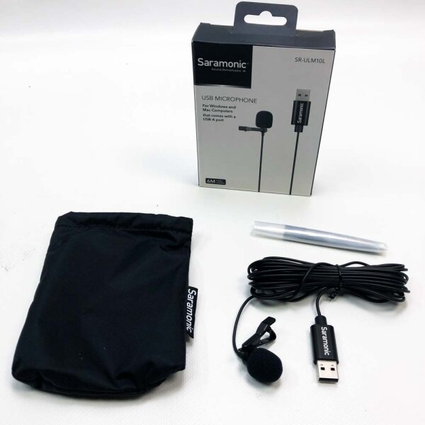 Saramonic lavalier microphone with USB-A plug for computer with a 6 m long cable (SR-Ulm10L)