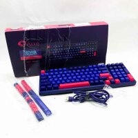 Akko 3098B RGB QWERTY Mechanische Gaming-Tastatur, Multi Modes (BT5.0/2.4Ghz/Typ C) Compute Keyboard mit 5 Pin Hot Swappable, PBT Tastenkappen, Programmierbaren Makros (Neon, Linearer Switches)