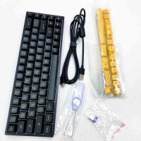 Akko 3068B RGB Mechanische Gaming Tastatur QWERTY Multi Modes (BT5.0/2.4Ghz/Typ C) Kompakte Keyboard mit 5 Pin Hot Swappable, PBT Tastenkappen, Programmierbaren Makros (B&G, Linearer Switches)