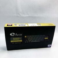 Akko 3068B RGB Mechanische Gaming Tastatur QWERTY Multi Modes (BT5.0/2.4Ghz/Typ C) Kompakte Keyboard mit 5 Pin Hot Swappable, PBT Tastenkappen, Programmierbaren Makros (B&G, Linearer Switches)