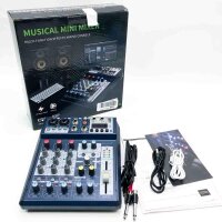 Depusheng DE8 Audiomischer 8-KANAL PROFESSIONAL DJ Sound Controller, Schnittstelle mit USB-Soundkarte für PC-Aufnahme, XLR-Mikrofonbuchse, 5-V-USB-Stromanschluss, PAD, FX 16-Bit-DSP