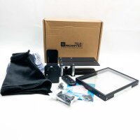 Pack TeleprompterPAD® iLight PRO 11" v15.0+Fernbedienung+App+Tasche+Klemme+Tech Support-100% Aluminium-Pro Robuster teleprompter (kein Plastik) iPad/Android Multikamera-HD Beamsplitter Glas-Made in EU