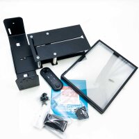 Pack TeleprompterPAD® iLight PRO 11" v15.0+Fernbedienung+App+Tasche+Klemme+Tech Support-100% Aluminium-Pro Robuster teleprompter (kein Plastik) iPad/Android Multikamera-HD Beamsplitter Glas-Made in EU