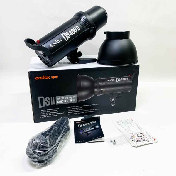 GODOX DS400II Studio Kit |Leistung 400Ws | GN65| Bowens-Montierung | Tragbar 1,9 kg | 150 W Einstelllampe | Fotografie Fotostudio Licht Kit Blitzlicht Lampe