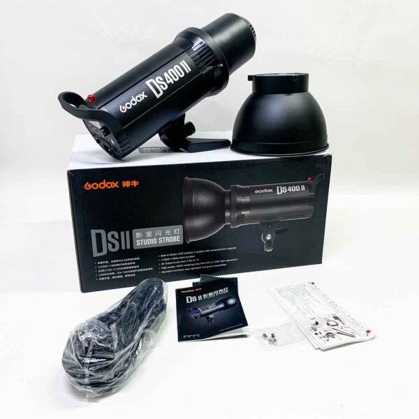 Godox DS400II Studio Kit | Performance 400WS | GN65 | Bowens assembly | Sortable 1.9 kg | 150 W setting lamp | Photography FotoStudio Light kit lightning light lamp