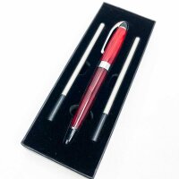 Kugelschreiber-Set mit Geschenk-Box und 2 schwarzen Tintenminen Geschenkschreiber, perfekt für Tagebuch und Kalligraphie rot
